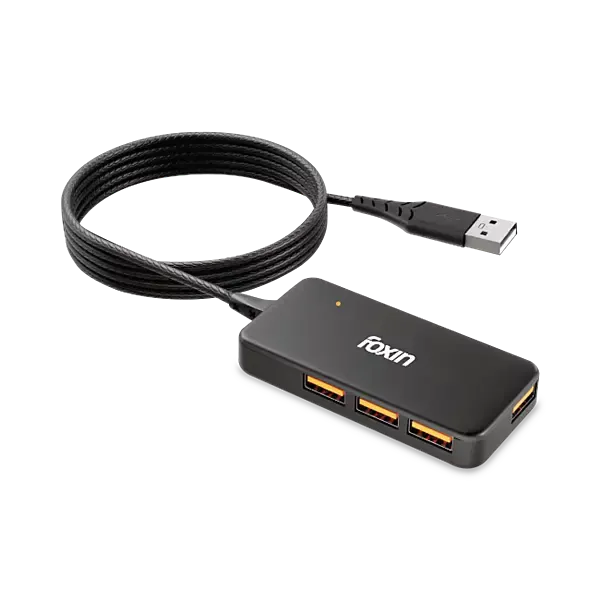 FOXIN 4 PORT USB 2.0 HUB FUH 002 WITH 1.5MTR CABLE (USB 2.0X4)