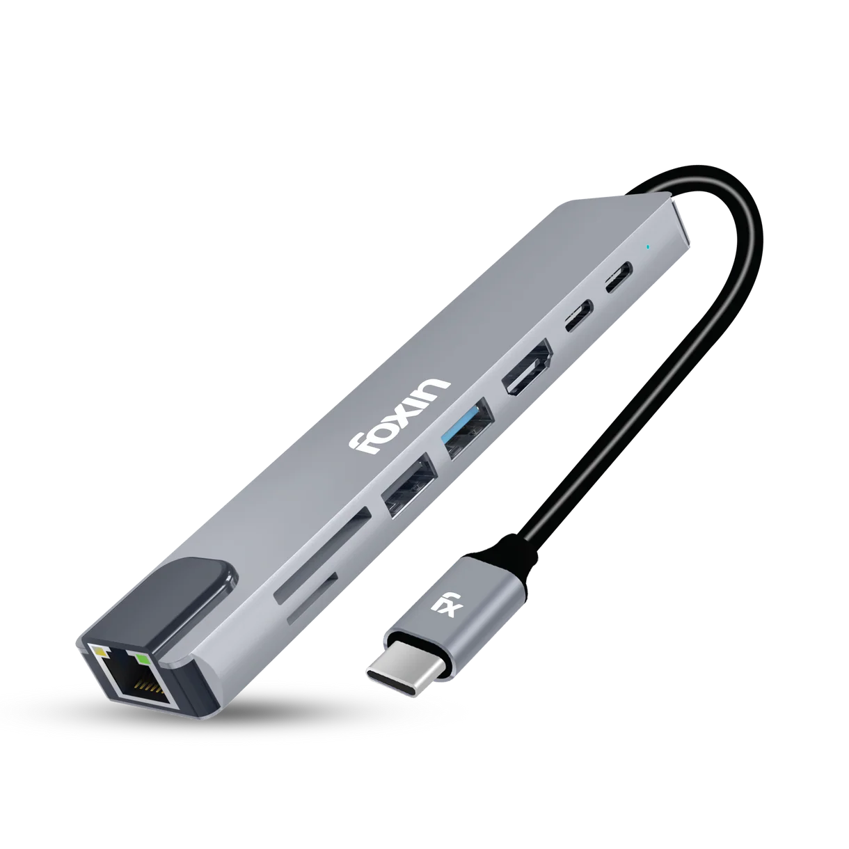 FOXIN 8-IN-1 MULTI PORT TYPE-C ADAPTER C-HUB