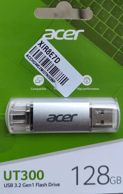 Acer USB Flash Drive UT300 128GB USB 3.2