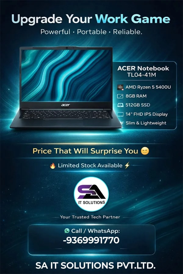 Acer TravelLite TL04-41M 14-inch FHD Thin & Light Metal Body Laptop(Window)