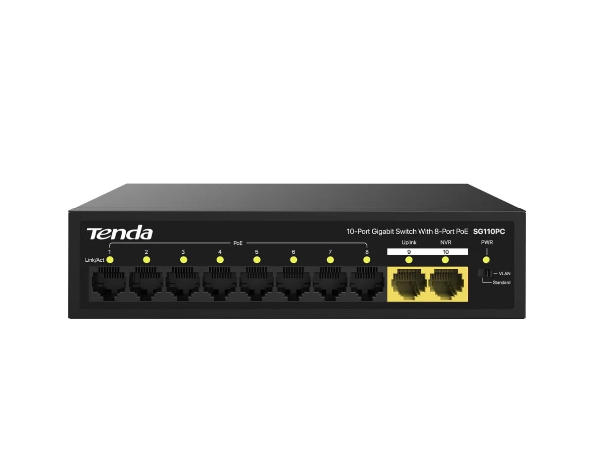 Tenda 8+2 Giga Uplink POE Switch TE S110GPC