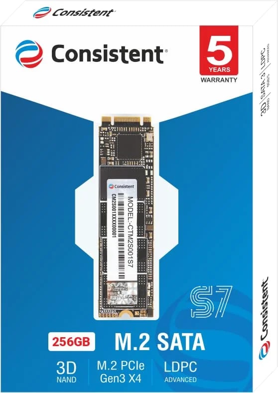 Consistent SSD M2 256GB (6Gb/S)