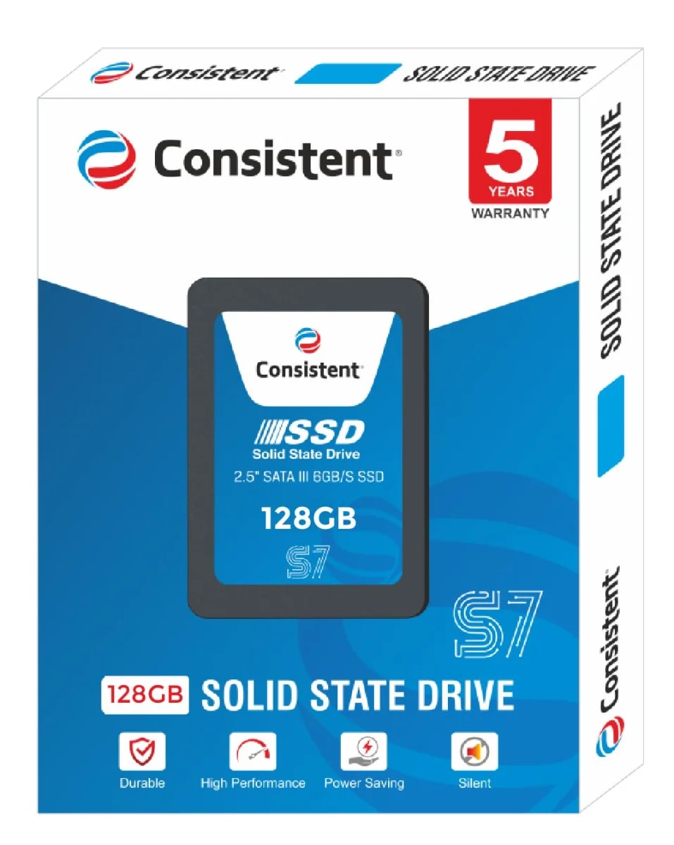 Consistent SSD 128GB 2.5 Inch SATA Internal SSD