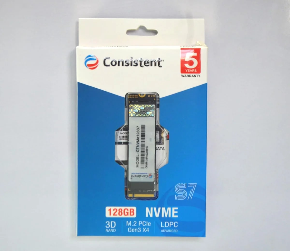 Consistent 128GB NVMe PCIe M.2 SSD 2280