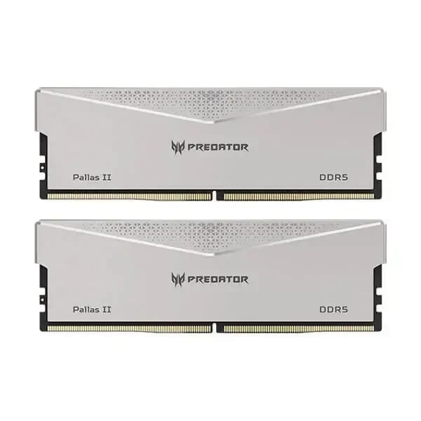 Acer Predator Pallas II 32GB (2 X 16GB) DDR5 6000MHz CL32 Desktop Ram (Silver)