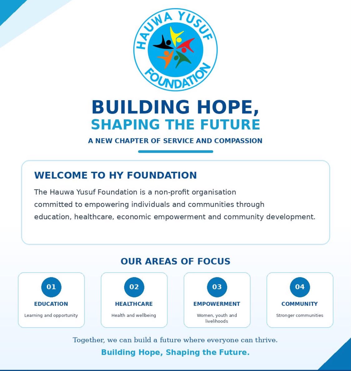 Welcome to Hauwa Yusuf Foundation
