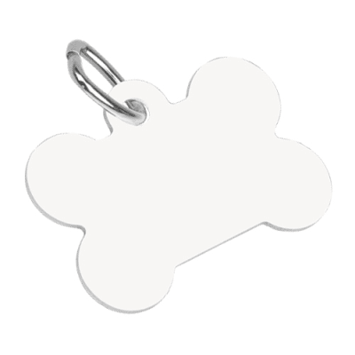 Unisub Metal Pet Tags / ID Pendants - Gloss White