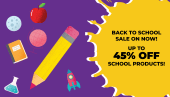Back to school sale - up to 45% off!