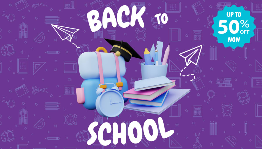 Back to School Sale - save up to 50%!