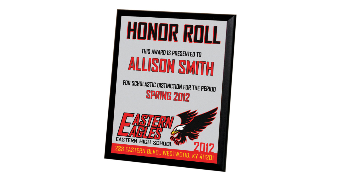 Sublimation Award Plaque - Black Ogee Edge - 8 x 10