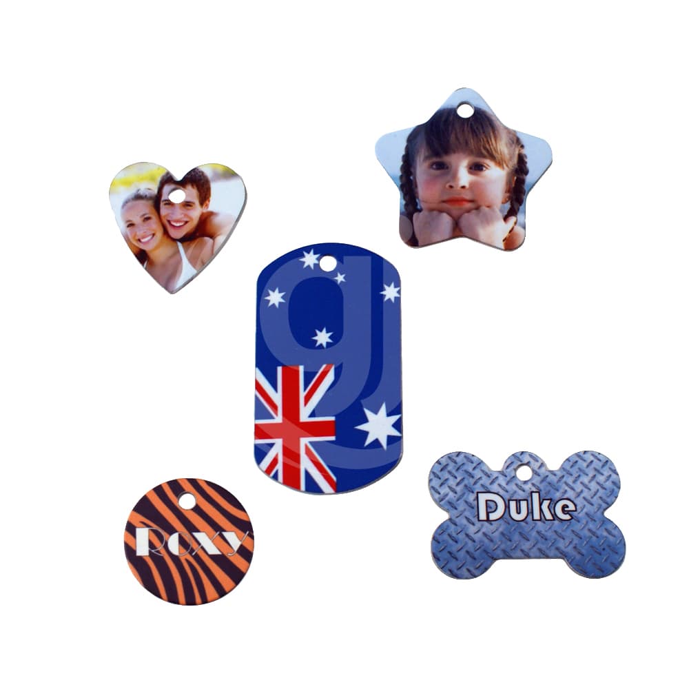 Dog Tags / ID Pendants / Charms - White Sublimation Metal