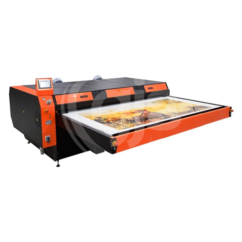 Heat press machine,Pneumatic large fabric heat press transfer machine,Big  flat bed heat press equipment