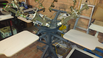 Complete 4 Colour Screen Printing Carousel Setup