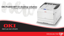 Latest OKI A3 white toner printer available now