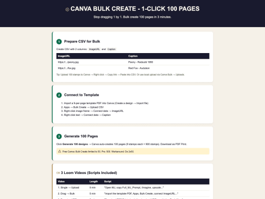 Canva Bulk Create Guide