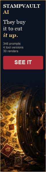 StampVault AI 160x600 affiliate banner