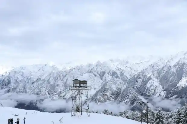 Auli Ski Slopes in Auli, Uttarakhand