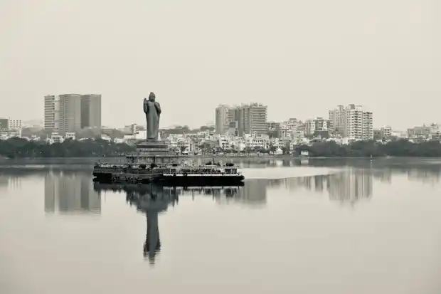 Hussain Sagar Lake in Hyderabad, Telangana