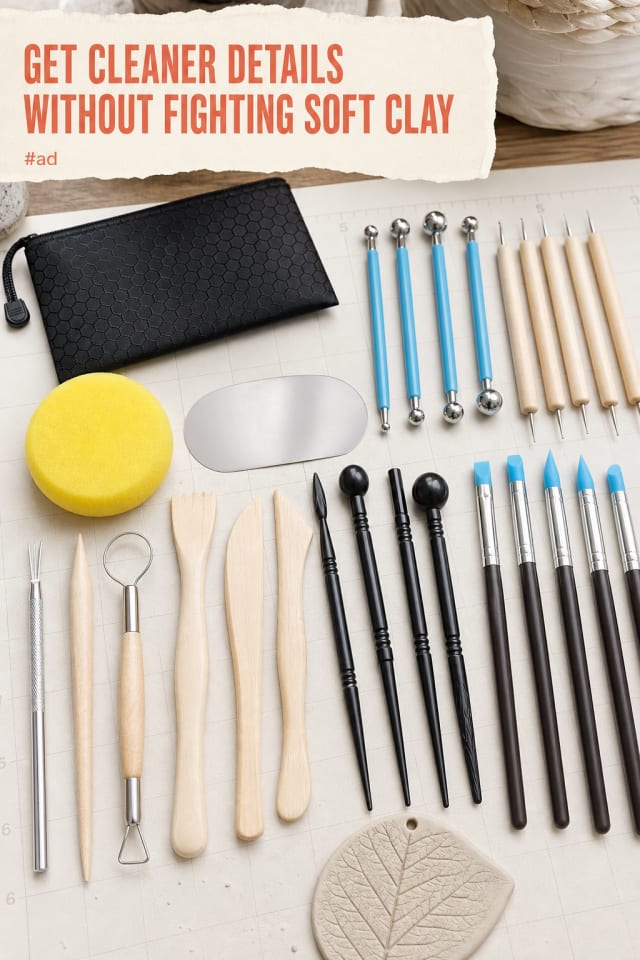 Polymer Clay Sculpting Tools for Detailed Shapes and Texture pin