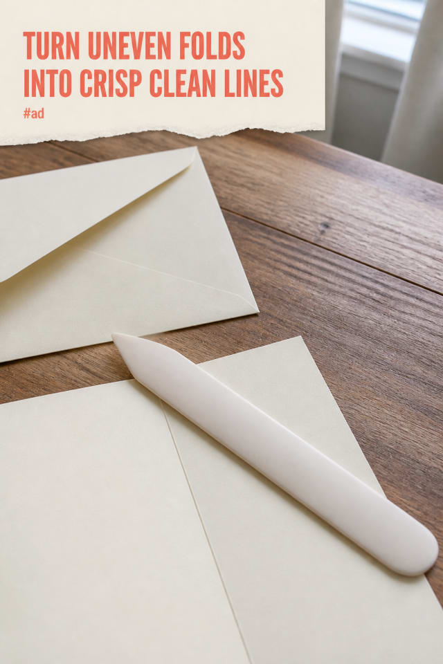 Bone Folder Tool for Crisp Paper Creases and Smooth Folds pin