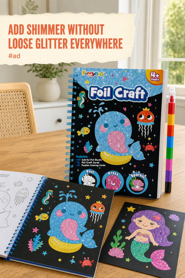 Foil Art Craft Kit for Low-Mess Sparkly Projects pin