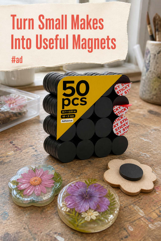 Adhesive Ceramic Craft Magnets for Small Handmade Projects pin