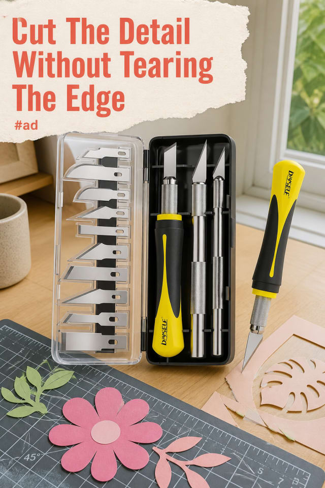 Precision Craft Knife Set for Paper, Vinyl, Foam and Models pin