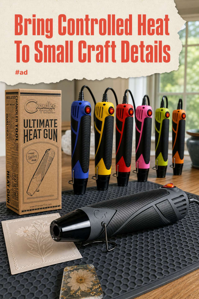 Mini Dual Temperature Heat Gun for Resin, Embossing and Vinyl pin