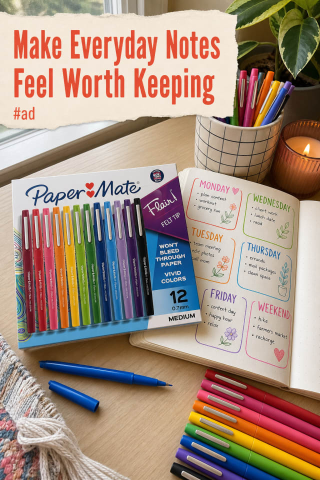 Paper Mate Flair Felt Tip Pens for Journaling and Colorful Notes pin