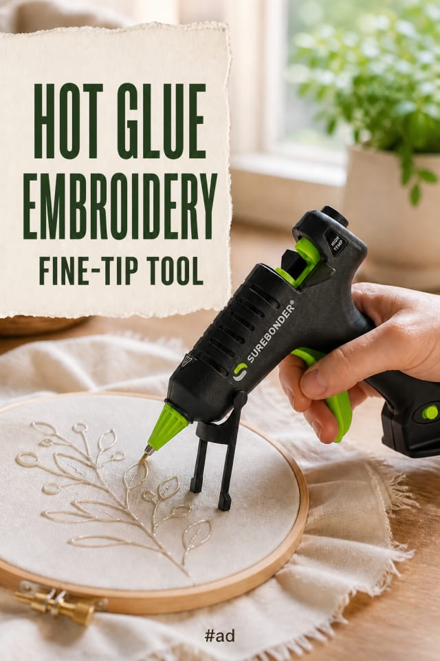 Fine-Tip Glue Gun for Hot Glue Embroidery pin