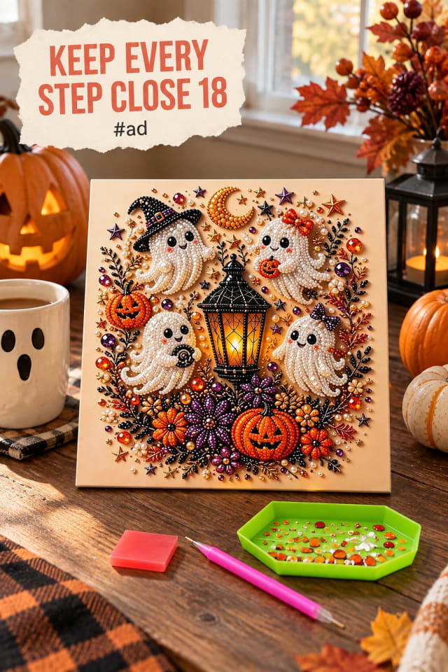 Halloween Diamond Art Kit for Handmade Wall Art pin