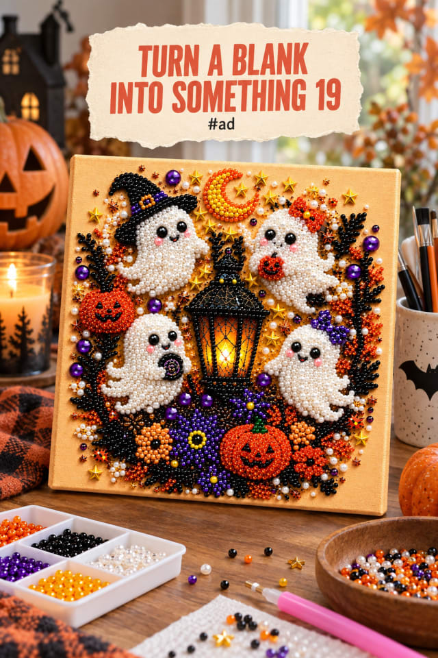 Halloween Pearl Art Kit for Cozy Home Decorating pin