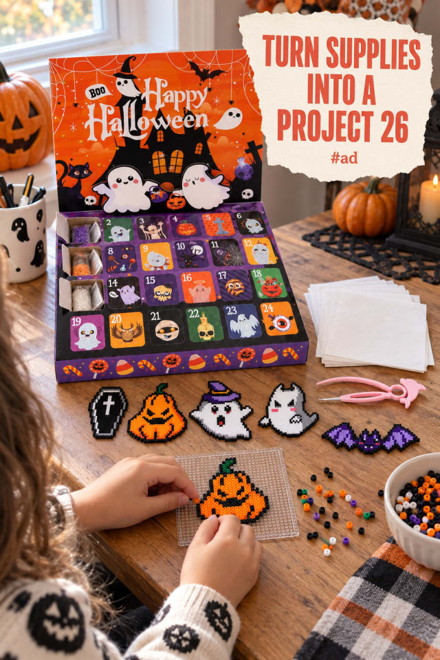Halloween Fuse Bead Craft Kit for DIY Pixel Art pin