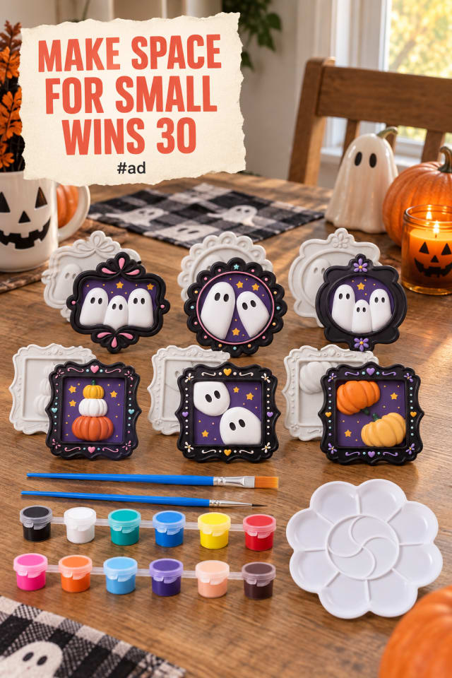 Halloween Ceramic Painting Kit for Handmade Halloween Gifts pin