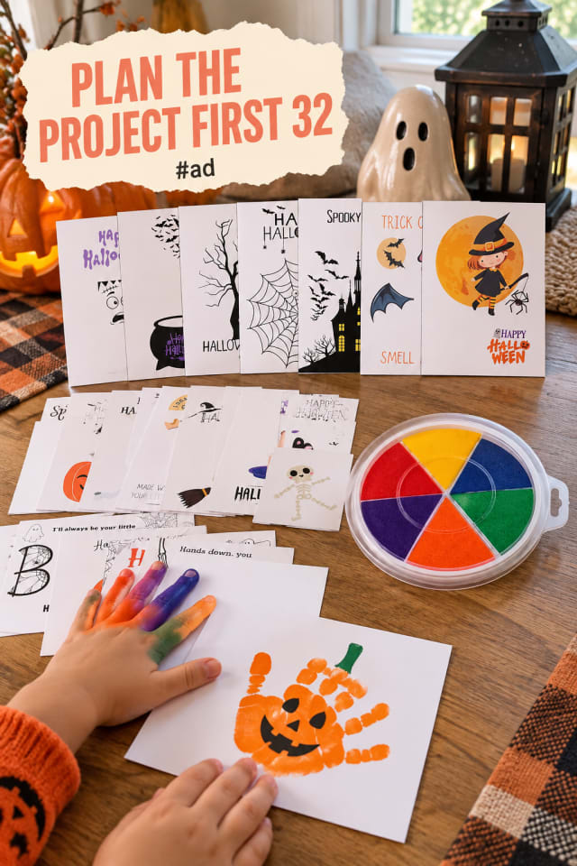 Halloween Handprint Art Kit for Kids for Classroom Art Projects pin