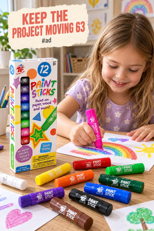 Washable Paint Sticks for Kids for Preschool Painting pin