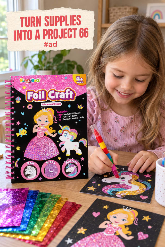 Kids Foil Art Kit for Kids for Party Favors and Gifts pin