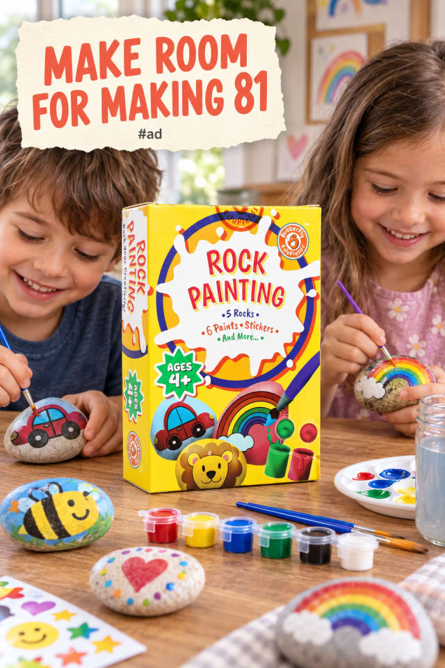 Rock Painting Kit for Kids for Ages 4 to 8 pin