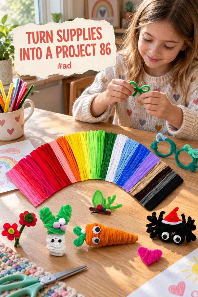 Pipe Cleaners for Crafts in Bulk for Kids Craft Projects pin