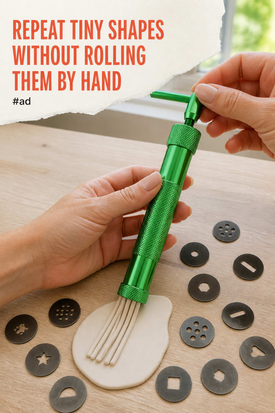 Clay Extruder Tool Set for Consistent Shapes and Fine Details pin