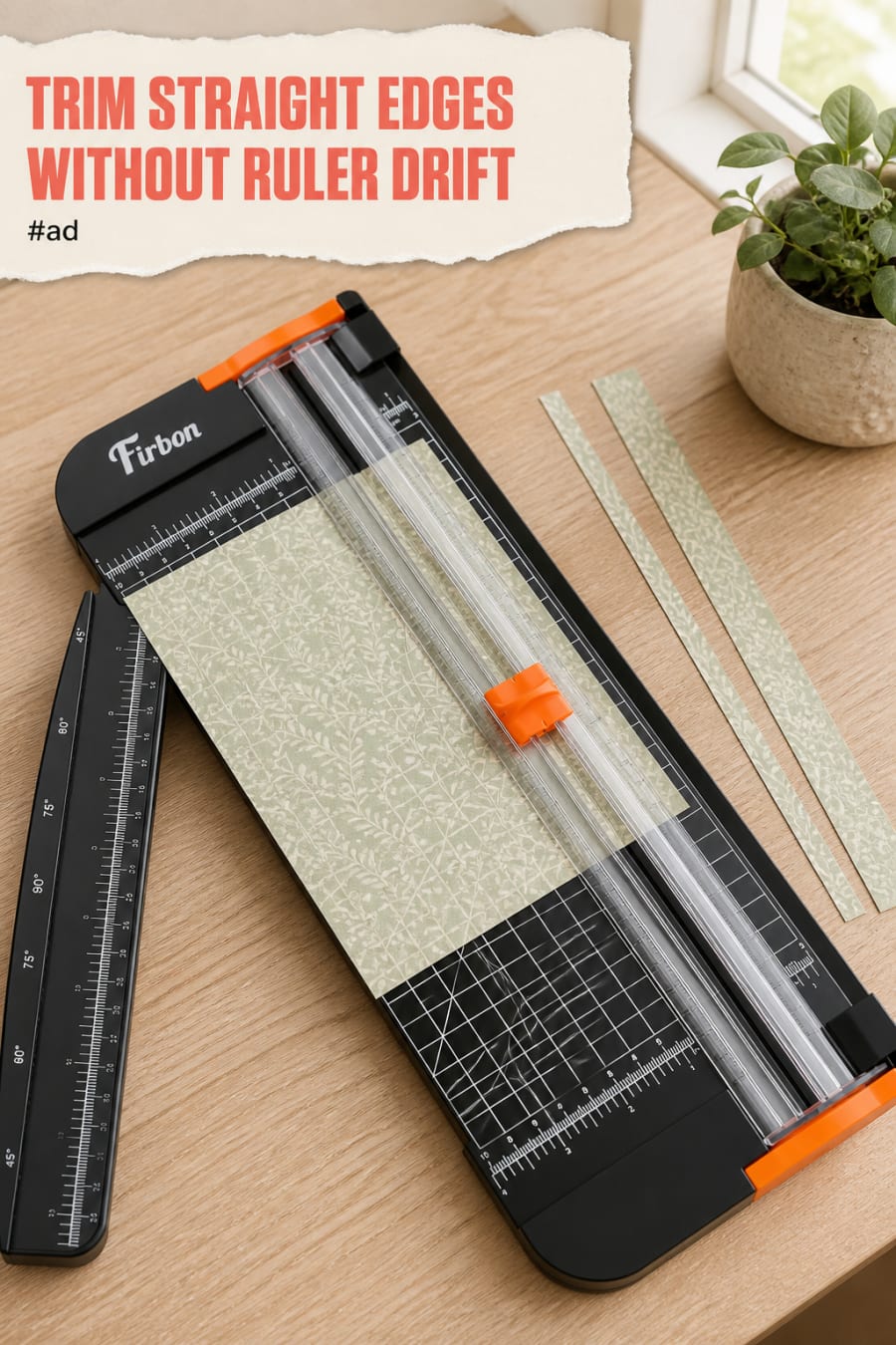 A4 Paper Cutter with Extended Ruler for Straight Scrapbook Trims pin