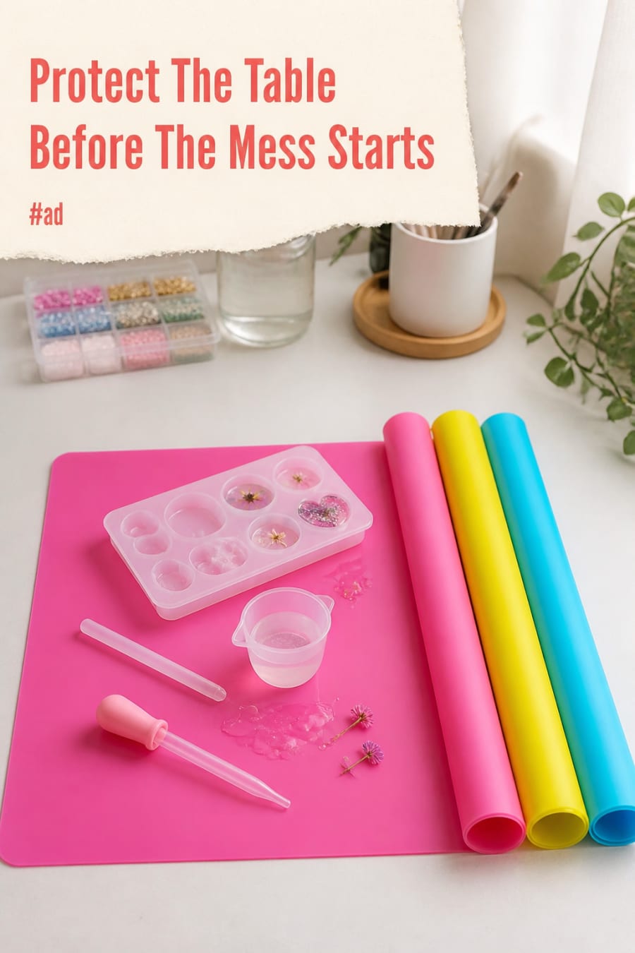 Silicone Craft Mats for Resin, Jewelry and Messy DIY Projects pin
