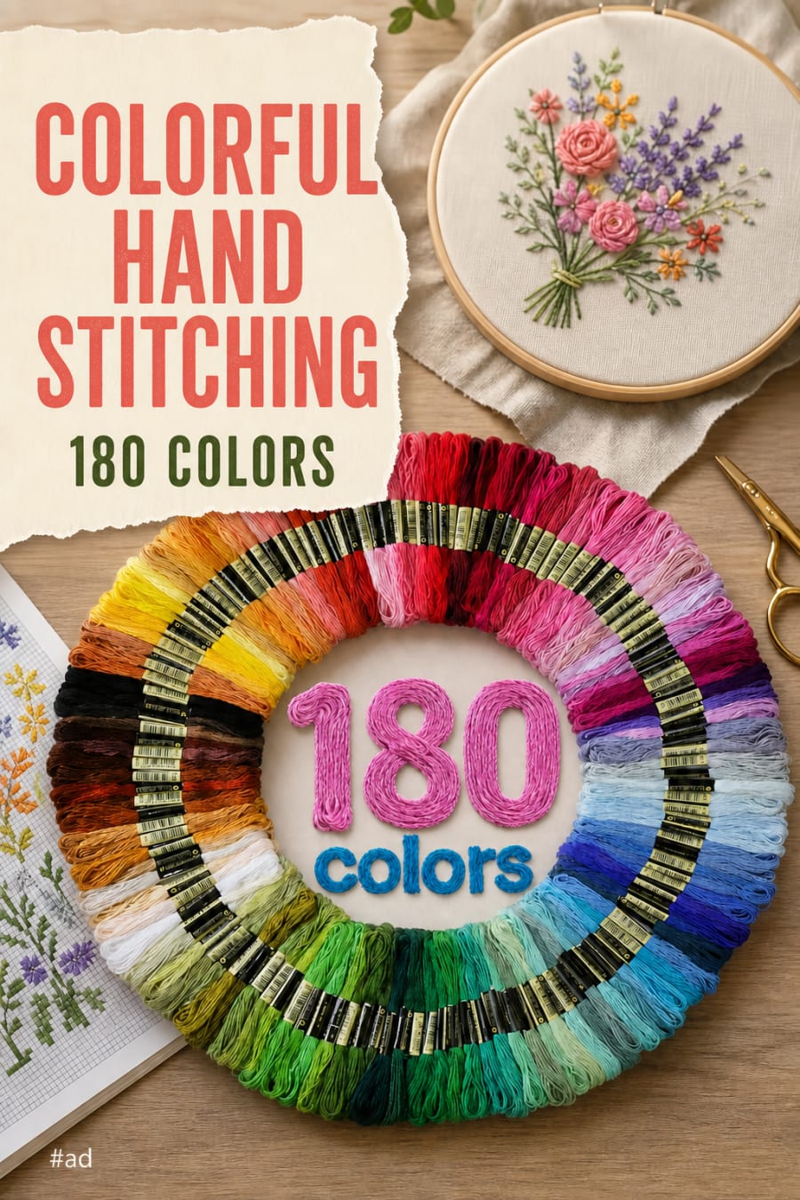 Embroidery Floss for Colorful Hand Stitching pin