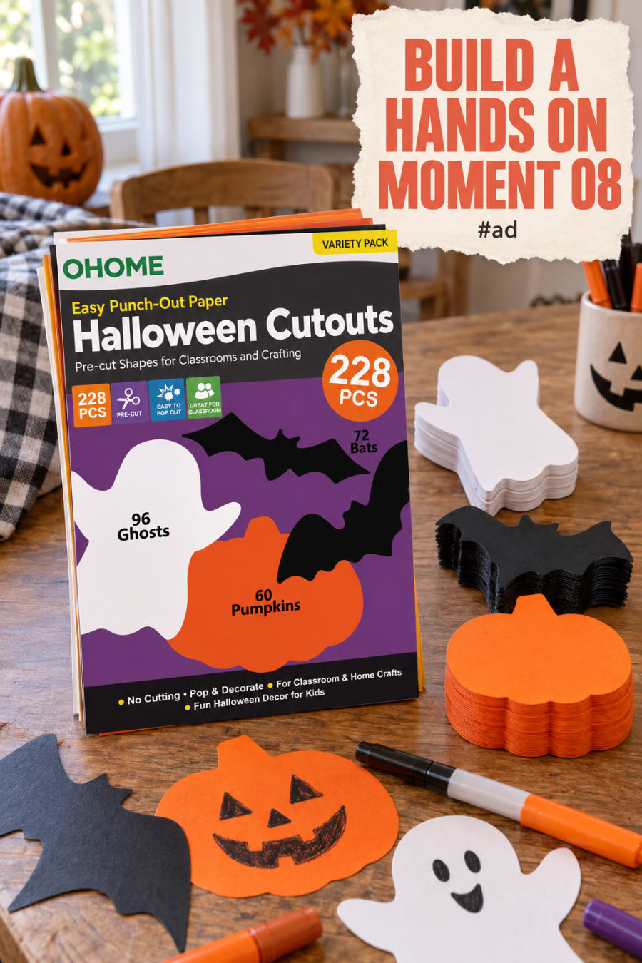 Halloween Paper Cutouts for Crafts for Kids Craft Activities pin