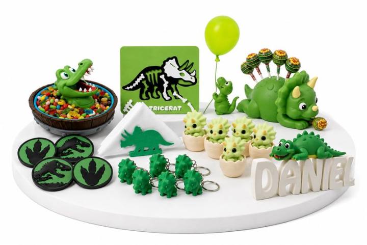 Pack Fiesta de Cumpleaños Dinosaurios 3D
