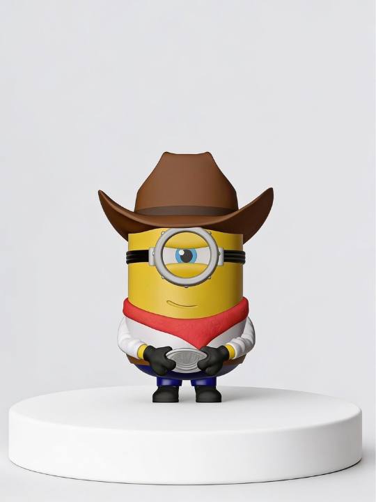 Palomitero Minion Vaquero 3D