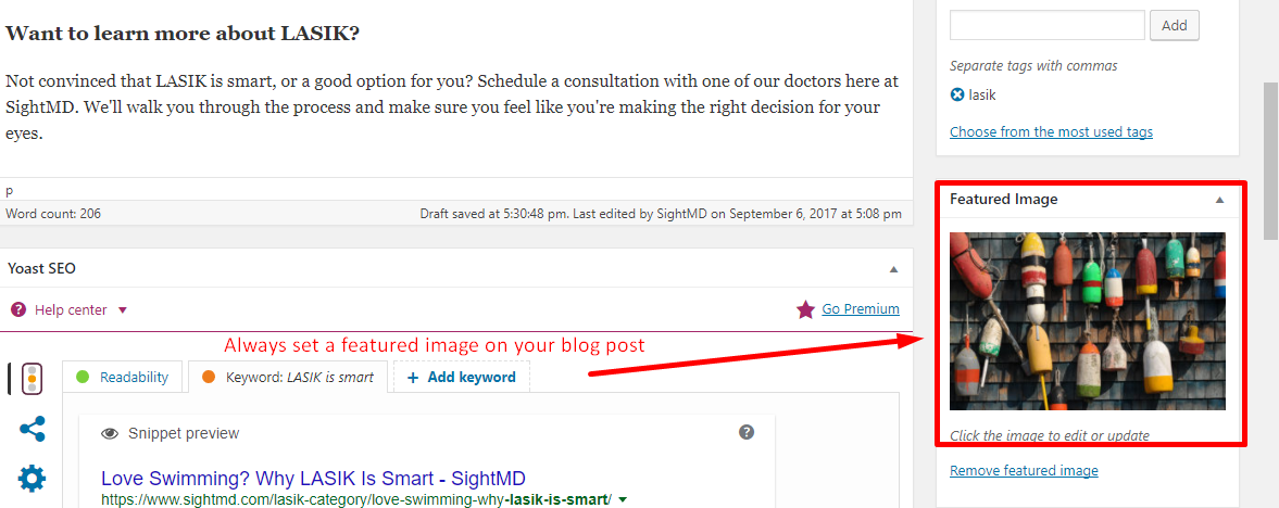 Don't forget about featured images if you are trying to rank better on Google with blogs!