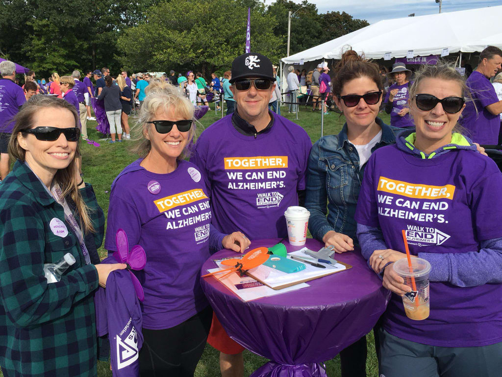 The full team at this year's walk to end Alzheimer's!