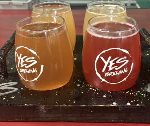 Yes Brewing beer flight