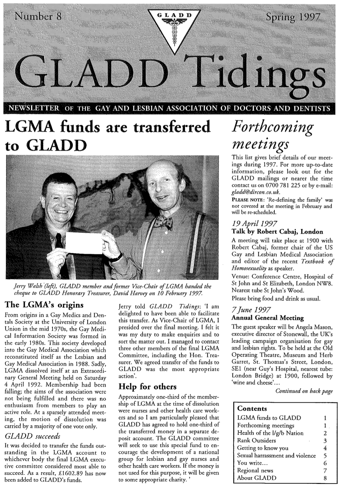 GLADD Tidings 1997